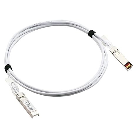 Photo 1 of [White Colored] 25GbE SFP28 DAC Twinax Cable, 3.0 Meter 25GBASE-CR SFP28 Passive Copper Cable, Compatible for Arista CAB-S-S-25G-3M
