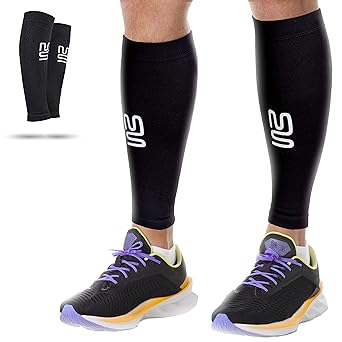 Photo 1 of Modetro Sports Calf Compression Sleeves (Tru Graduated 20-30mmhg Compression) - Relieves Shin Splints - Ideal for Sports,