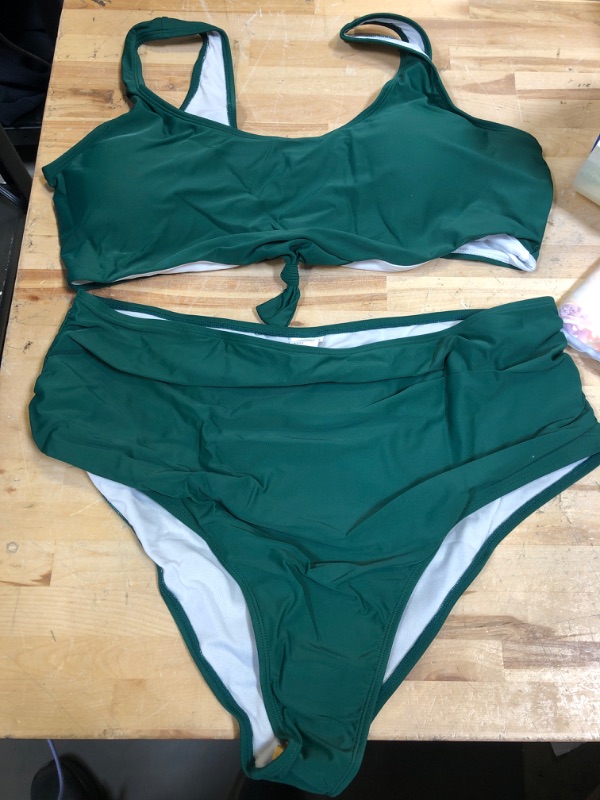 Photo 1 of 2 PCS BATHING SUIT GREEN 4XL