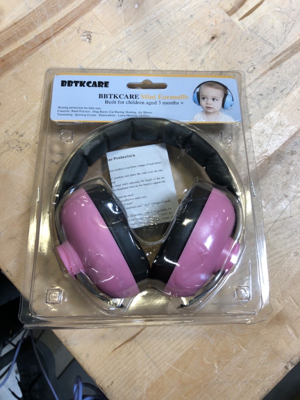 Photo 2 of Baby Headphones Noise Cancelling Headphones for Babies for 3 Months to 3 Years (Pink)
