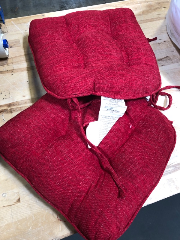 Photo 1 of 2 PCK SEAT CUSHIONS RED 