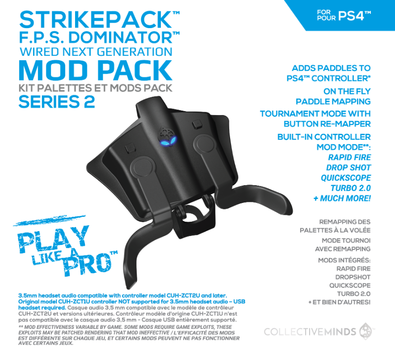 Photo 1 of Collective Minds STRIKEPACK FPS Dominator PS4 Controller Adapter
