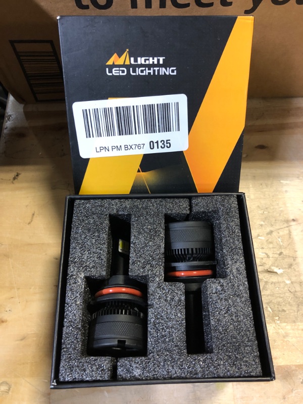 Photo 2 of Nilight 9004 LED Headlight Bulbs, 700% Super Brighter 9004 / HB1 LED Headlight Bulbs, High Low Beam 6000K Cool White, Pack of 2
