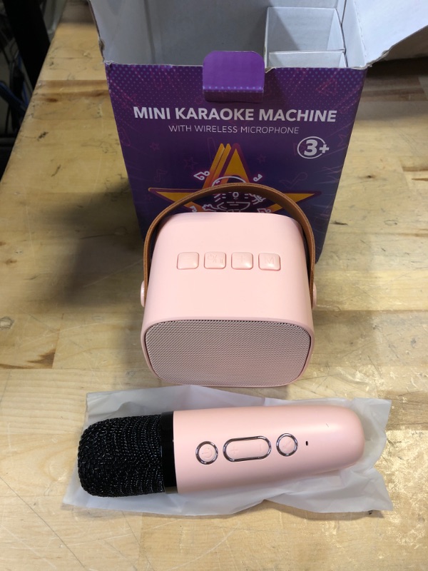 Photo 2 of ++MISSING SECOND MICROPHONE++  MINI KARAOKE MACHINE WITH WIRELESS MICROPHONE 