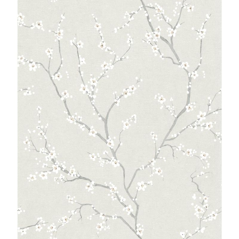 Photo 1 of York Wallcoverings Pearl Cherry Blossom Peel and Stick Wallpaper (Covers 28.18 Sq. Ft.), Beige
