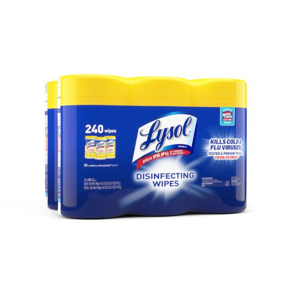 Photo 1 of 6/80 CT CANISTERS LYSOL DISINFECTING WIPES 