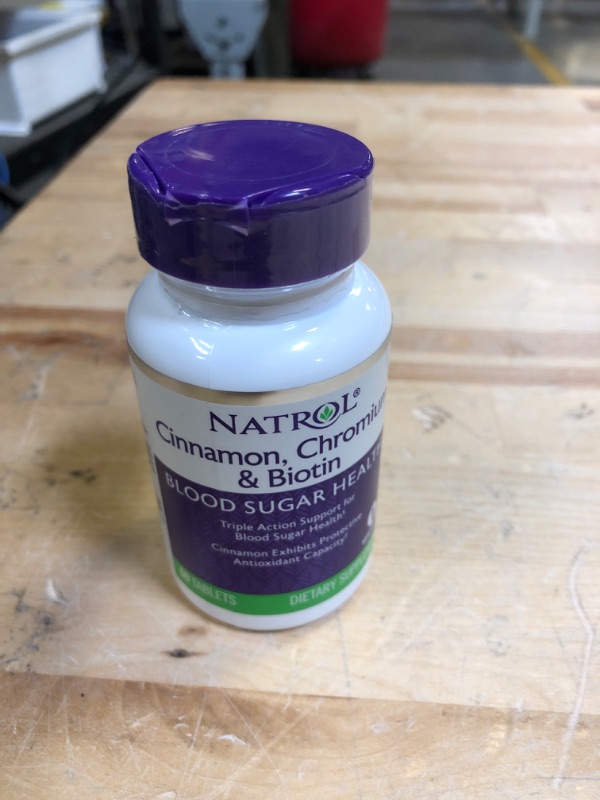 Photo 3 of Natrol Cinnamon Biotin Chromium - 60 Tablets 60 Count (Pack of 1)
