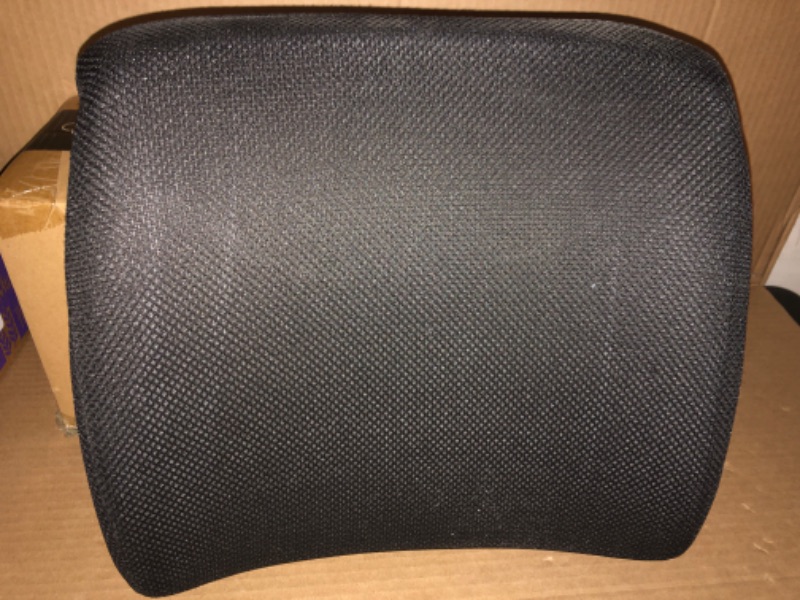 Photo 2 of  Memory Foam Lumbar Support Pillow with Breathable Black Mesh Cover for Gaming Chairs, CertiPUR-US Certified Memory Foam
