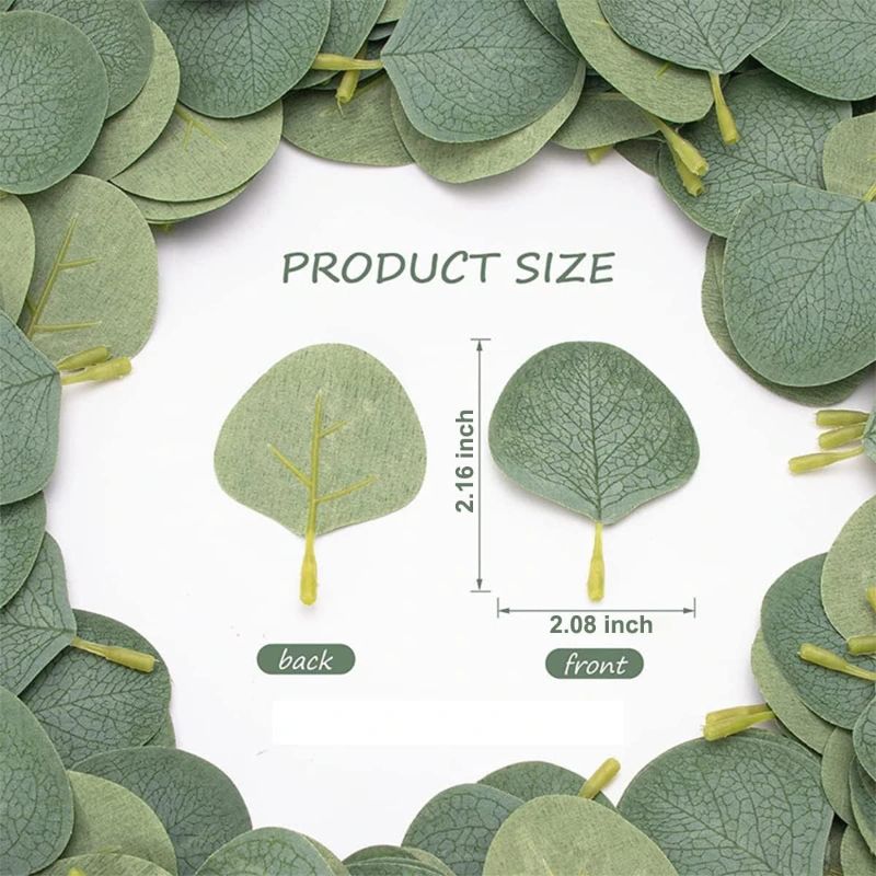 Photo 1 of 400 Pcs Artificial Eucalyptus Leaves, Faux Eucalyptus Leaves Eucalyptus Leaves Decor for Personalized Wedding Decorations and Flower Decorations
