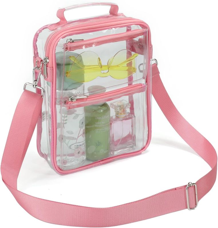 Photo 1 of  Clear Plastic Handbags Stadium Approved, Clear Purse with Two Front Pockets
