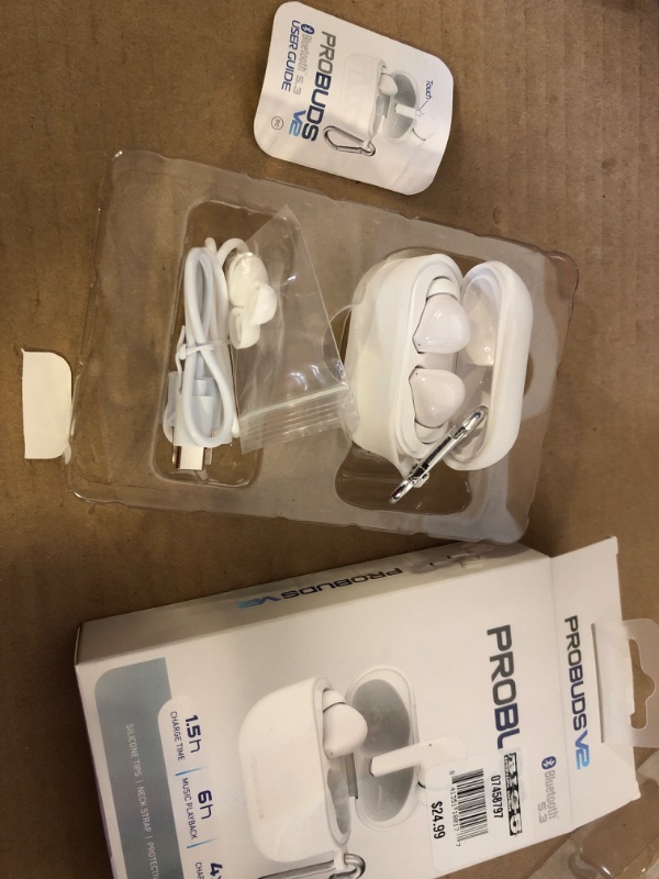 Photo 2 of Probuds V2 True Wireless Bluetooth Earbuds with Charging Case, Auto Pairing & Built-In Mic