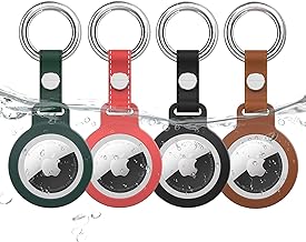 Photo 1 of 4 Pack Waterproof Airtag Keychain, Supfine Air Tag Holder Case with Leater Key Ring Compatible for Apple AirTags,Full Protective Cover Air Tags Tracker for Luggage,cat,Dog,Pets(Multi-Color) https://a.co/d/djSfWwJ