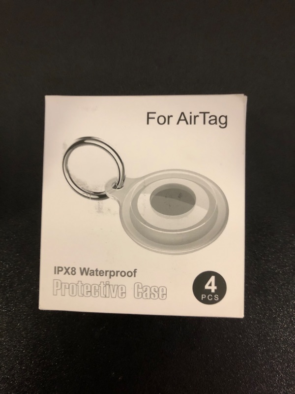 Photo 2 of 4 Pack Waterproof Airtag Keychain, Supfine Air Tag Holder Case with Leater Key Ring Compatible for Apple AirTags,Full Protective Cover Air Tags Tracker for Luggage,cat,Dog,Pets(Multi-Color) https://a.co/d/djSfWwJ