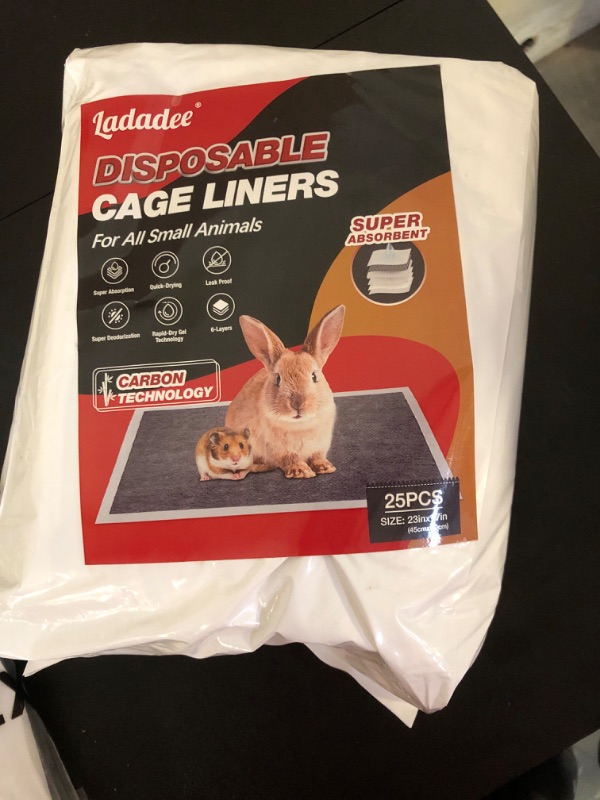 Photo 2 of Disposable Guinea Pig Bedding Cage Liners, Guinea Pig Pee Pads Bedding with Charcoal Odor Control, Super Absorbent Bedding Cage Liners for Small Animals, Rabbits, Hamsters Cage Accessories
