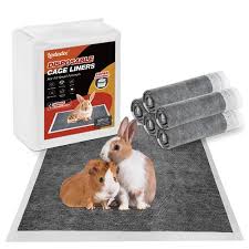 Photo 1 of Disposable Guinea Pig Bedding Cage Liners, Guinea Pig Pee Pads Bedding with Charcoal Odor Control, Super Absorbent Bedding Cage Liners for Small Animals, Rabbits, Hamsters Cage Accessories
