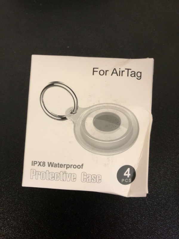 Photo 2 of 4 Pack Waterproof Airtag Keychain, Supfine Air Tag Holder Case with Leater Key Ring Compatible for Apple AirTags,Full Protective Cover Air Tags Tracker for Luggage,cat,Dog,Pets(Multi-Color) https://a.co/d/0pHwvnk