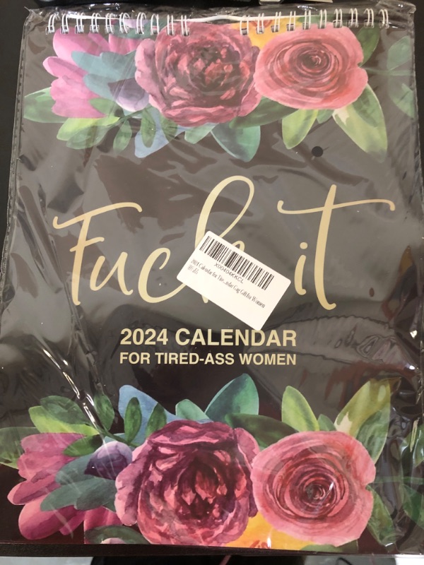 Photo 2 of 2024 Calendar for Tired Women | Flower Calendar Memo | Tired Women Calendar | Wall Calendar for Tired | 2024 Funny Mental Health Calendar | Sweary Mental Health Wall Calendar Gag Gift for Women