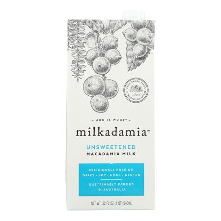 Photo 1 of  Pack)Milkadamia Unsweetened Milk 32 Fl Oz exp o6-13-2024 
 pack exp 