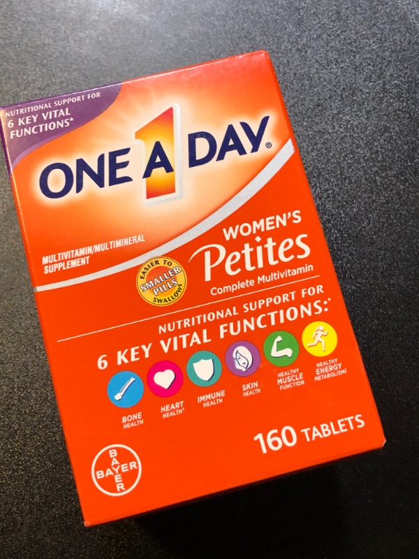 Photo 2 of One A Day Women’s Petites Multivitamin,Supplement with Vitamin A, C, D, E and Zinc for Immune Health Support, B Vitamins, Biotin, Folate (as folic acid) & more, 160 count 06/2025