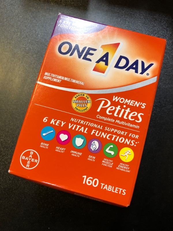 Photo 2 of One A Day Women’s Petites Multivitamin,Supplement with Vitamin A, C, D, E and Zinc for Immune Health Support, B Vitamins, Biotin, Folate (as folic acid) & more, 160 count exp 06-05 