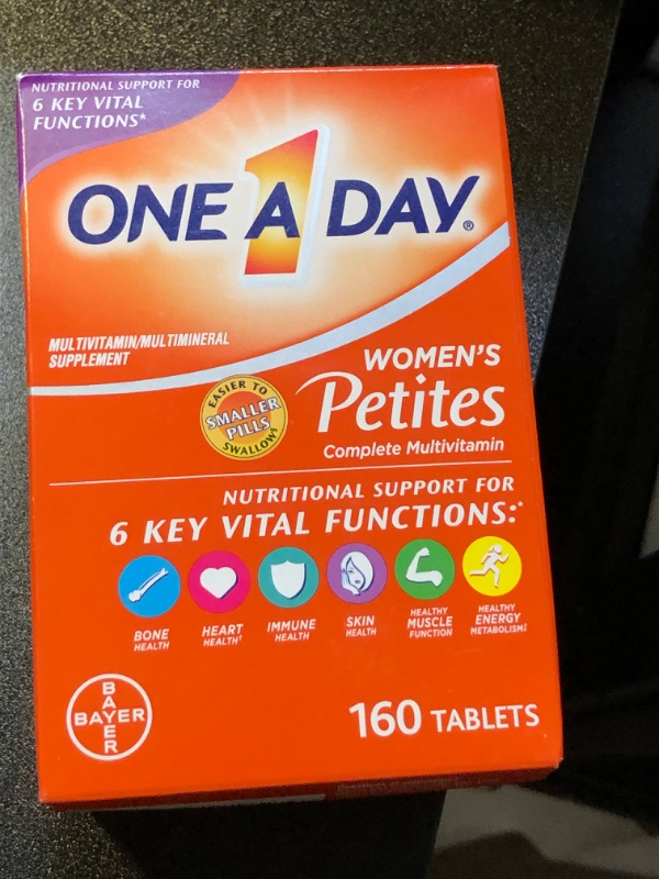 Photo 2 of One A Day Women’s Petites Multivitamin,Supplement with Vitamin A, C, D, E and Zinc for Immune Health Support, B Vitamins, Biotin, Folate (as folic acid) & more, 160 count 06-2025