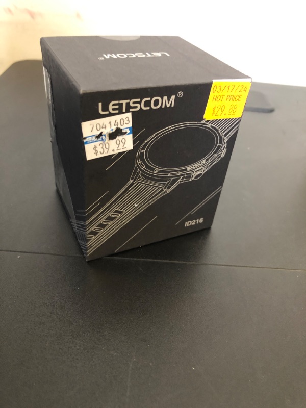 Photo 1 of LETSCOM Smart Watch, Fitness Tracker with Heart Rate Monitor, IP68 Waterproof Smartwatch 1.3" Touch Screen, Activity Tracker Step Counter Sleep Monitor Message Call Pedometer for Women and Men