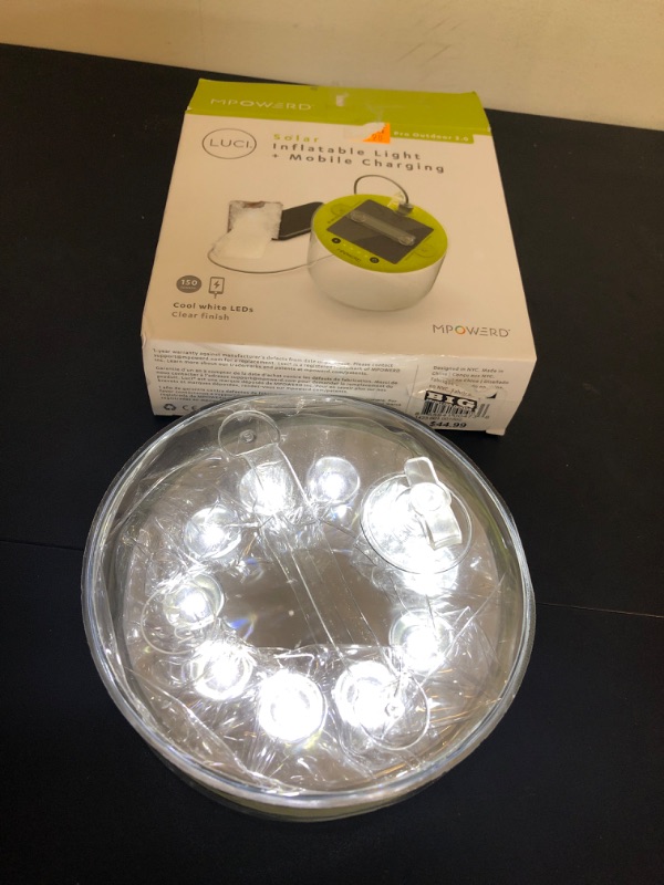 Photo 2 of MPOWERD Luci Pro Series: Rechargeable Solar Inflatable LED Lantern + Charger, up to100 hrs and 360 Lumens, Waterproof, Camping, Backpacking, Emergencies Clearing