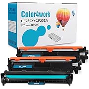 Photo 1 of Color4work Compatible Toner and Drum Replacement for HP 32A CF232A Toner Drum 1-Pack and HP 30X CF230X Toner Cartridge 2-Pack