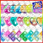 Photo 1 of ONKULL® Pop Fidget Keychain It Mini Fidget Toys Bulk 30 Pack Party Favors for Kids