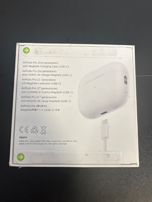Photo 3 of Apple AirPods Pro (2nd Generation) Wireless Ear Buds with USB-C Charging, Up to 2X More Active Noise Cancelling Bluetooth Headphones, Transparency Mode, Adaptive Audio, Personalized Spatial Audio USB-C Without AppleCare+