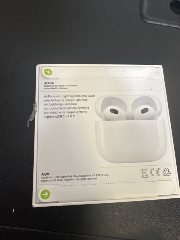 Photo 3 of Apple AirPods with Lightning Charging Case (3rd Generation)***FACTORY SEALED