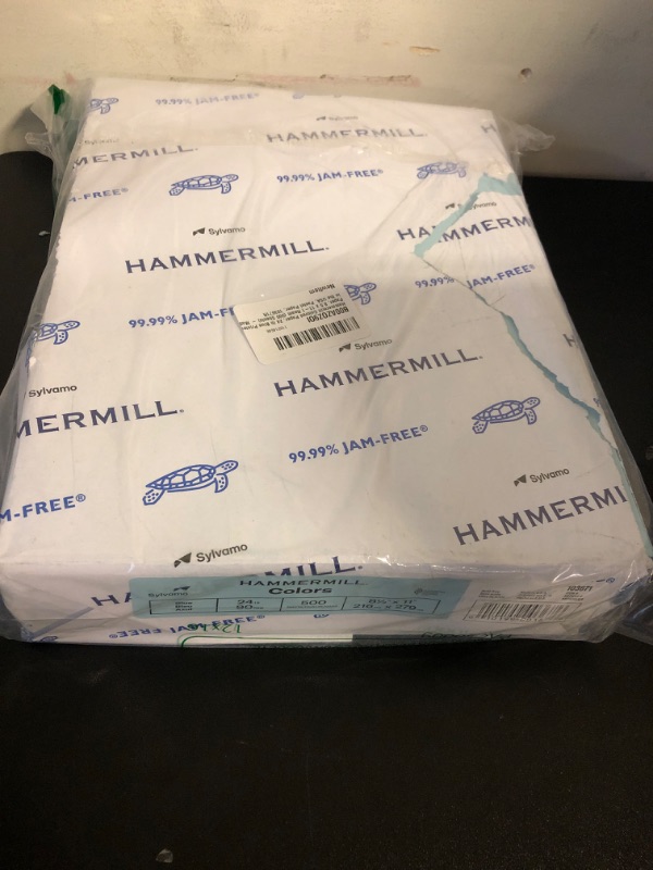 Photo 2 of Hammermill Colored Paper, 24 lb Blue Printer Paper, 8.5 x 11-1 Ream (500 Sheets) - Made in the USA, Pastel Paper, 103671R Blue 1 Ream | 500 Sheets