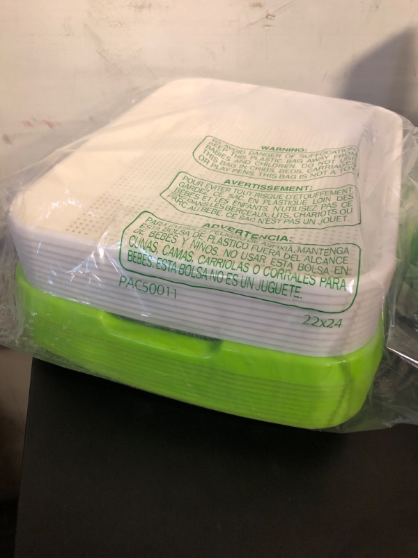 Photo 1 of MAOPINER Seed Sprouter Tray with Drain Holes | BPA Free Nursery Tray Seed Germination Tray Healthy Wheatgrass Seeds Grower & Storage Trays for Garden Home Office with Germinating Paper (10)