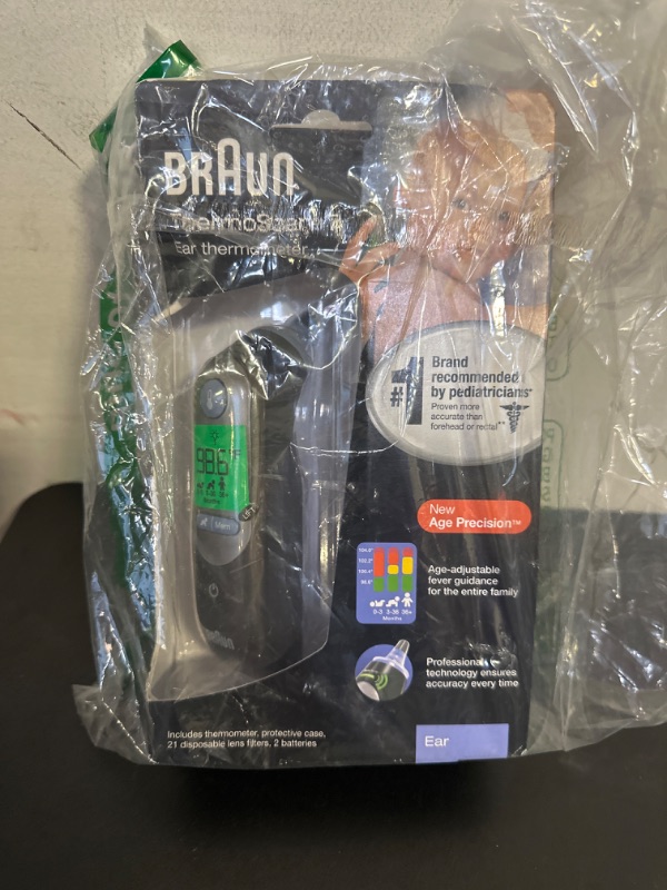 Photo 1 of Braun ThermoScan 7 – Digital Ear Thermometer for Adults, Babies, Toddlers and Kids – Fast, Gentle, and Accurate Results Black