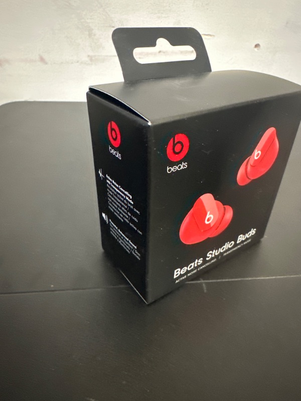 Photo 2 of Beats Studio Buds - True Wireless Noise Cancelling Earbuds - Compatible with Apple & Android, Built-in Microphone, IPX4 Rating, Sweat Resistant Earphones, Class 1 Bluetooth Headphones Red++++factory sealed
