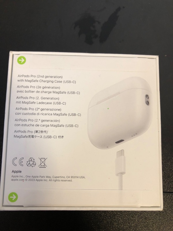 Photo 3 of Apple AirPods Pro (2nd Generation) Wireless Ear Buds with USB-C Charging, Up to 2X More Active Noise Cancelling Bluetooth Headphones, Transparency Mode, Adaptive Audio, Personalized Spatial Audio USB-C Without AppleCare+****factory sealed