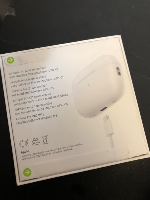 Photo 3 of Apple AirPods Pro (2nd Generation) Wireless Ear Buds with USB-C Charging, Up to 2X More Active Noise Cancelling Bluetooth Headphones, Transparency Mode, Adaptive Audio, Personalized Spatial Audio USB-C Without AppleCare+***factory sealed