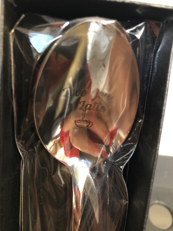 Photo 2 of 3Pack I Love You a Latte,Funny Engraved Stainless Spoon,Coffee lover Gift ,Coffee Spoon ,Barista Gifts,Gag Gift for Kids/Famlily/Friends,Birthday Gift,Valentines Gifts, Christmas Gifts