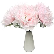Photo 1 of Tinsow 6 Pcs Artificial Peony for Home Decoration Silk Peony Spring Flowers for Wedding Decoration (6, Pink)