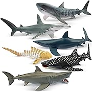Photo 1 of TOYMANY 6PCS 5-6" L Realistic Shark Bath Toy Figurines, Plastic Ocean Sea Animals Figures Set