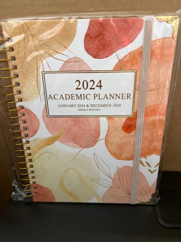 Photo 2 of 2024 Planner - Weekly Monthly Planner 2024,Jan.2024-Dec.2024,6.3x8.5 Academic Agenda Planner with Tabs,Spiral Bound,Elastic Closure.BOHO