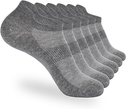 Photo 1 of Ankle Socks Womens 6 Pairs Bamboo Athletic Low Cut Running Socks Thin No Show Sneakers Socks With Heel Tab