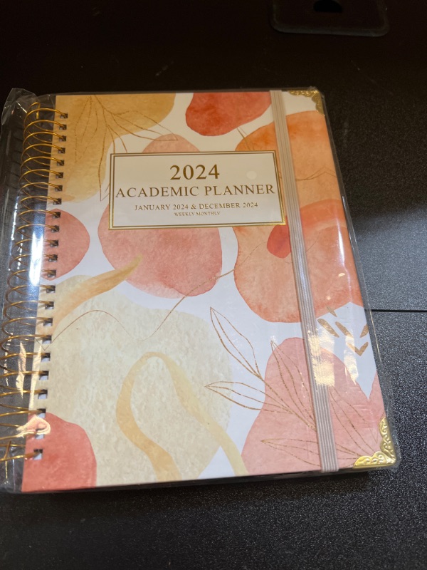 Photo 2 of 2024 Planner - Weekly Monthly Planner 2024,Jan.2024-Dec.2024,6.3x8.5 Academic Agenda Planner with Tabs,Spiral Bound,Elastic Closure.BOHO