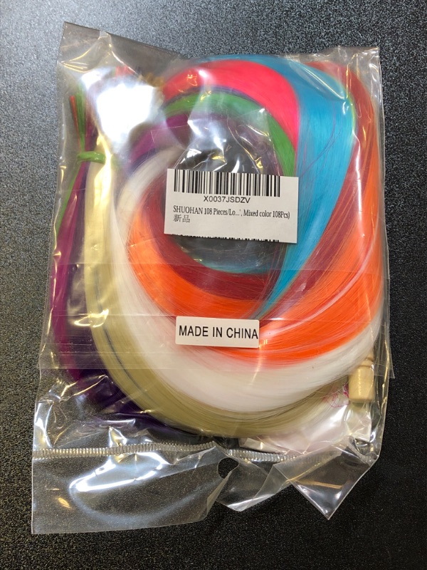 Photo 1 of 108 Pieces/Lot 20'' Synthetic Colored Hair Extensions Kit