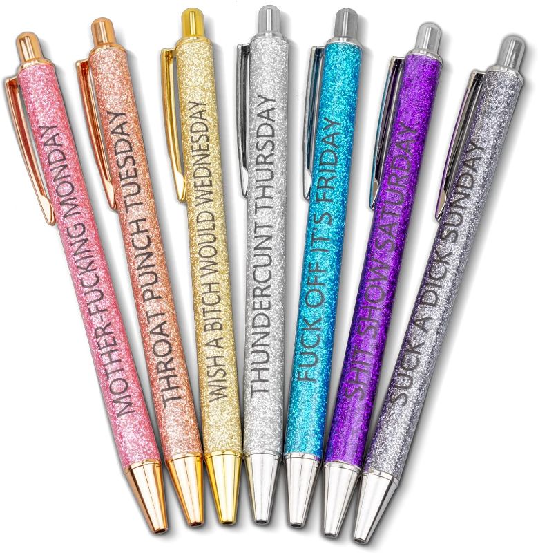 Photo 1 of 7-Pack Swear Word Daily Funny Pens