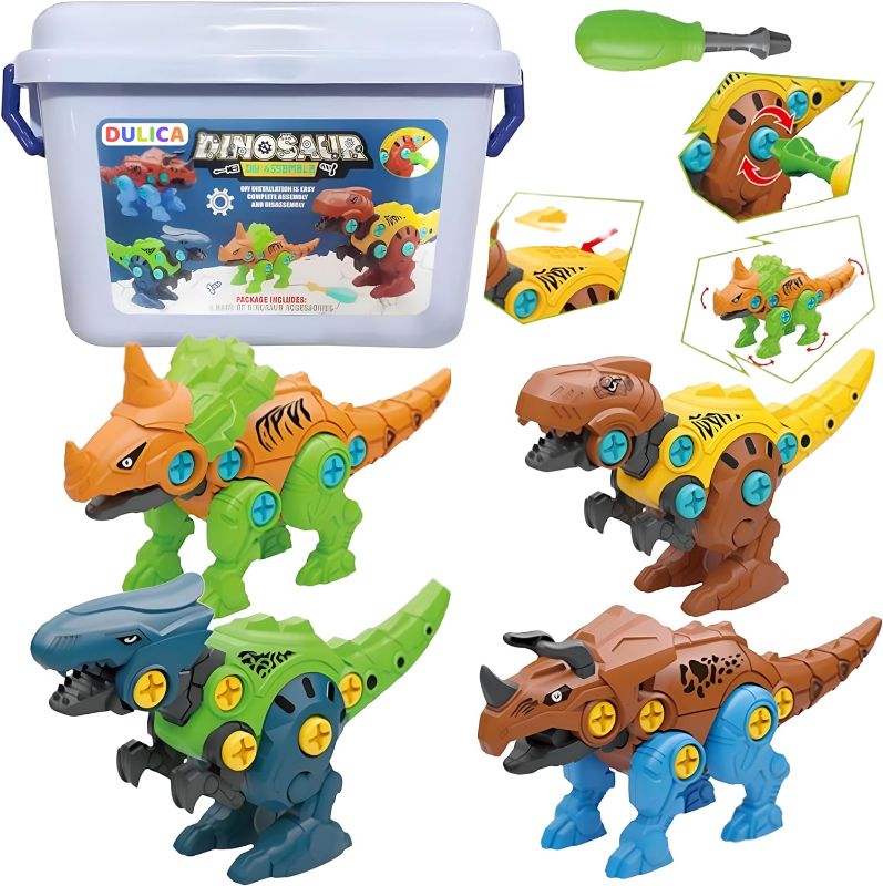 Photo 1 of Dinosaur Toys, Dinosaur Take Apart Toys, Dinosaurs Assemble Toys, Toddler Toys 3-5, Take Apart Dinosaurs, Gift Birthday Boy Toddlers, Dinosaur Jurrasic World Toys
