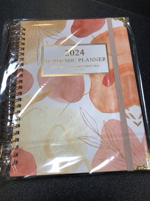 Photo 2 of 2024 Planner - Weekly Monthly Planner 2024,Jan.2024-Dec.2024,6.3x8.5 Academic Agenda Planner with Tabs,Spiral Bound,Elastic Closure.BOHO