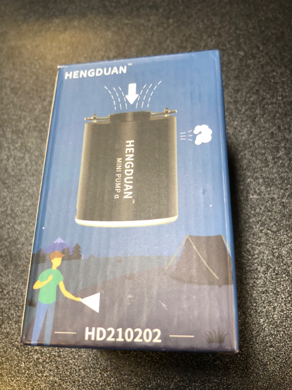 Photo 1 of Mini Pump ? Ultra-Mini Rechargeable Pump Small Portable Compact Air Pump with 1300mAh Battery Inflator for Air Bed Mattress Swimming Ring Vacuum Pump for Storage Bags with Camping Light Black