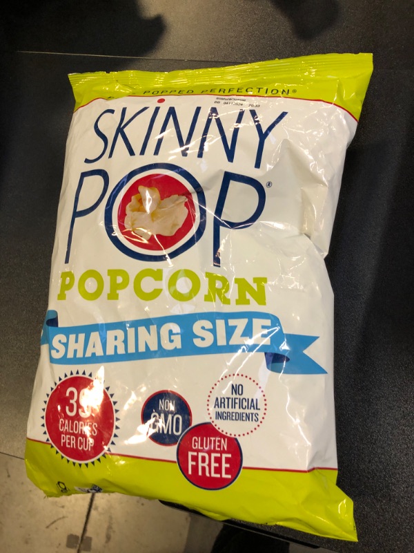 Photo 1 of SkinnyPop Original Popcorn, Gluten Free, Vegan Popcorn, Non-GMO, Healthy Popcorn Snacks, Back to School Snack, Skinny Pop, 6.7oz Party Sized Bag 6.7 Ounce (Pack of 2)