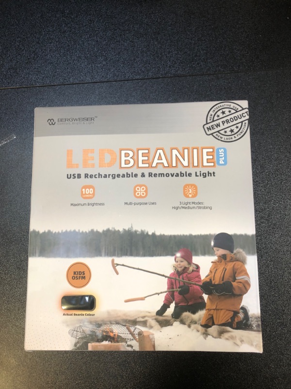 Photo 1 of LED Beanie with Light, 3 Adjustable Modes Headlamp Beanie Hat, Removable USB with Night Strobing
